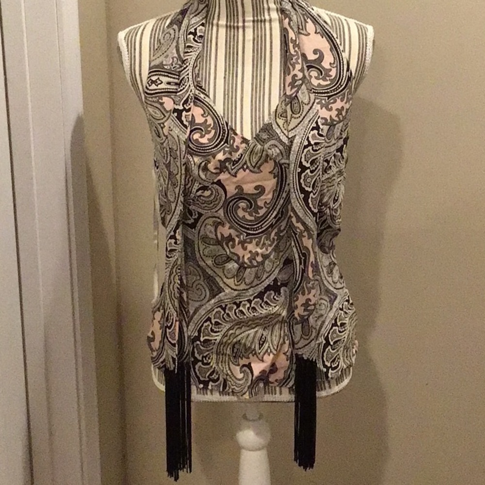 Michael Kors Paisley Halter Top Size 8